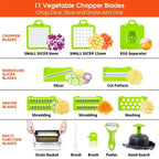 16-in-1 Multifunction Vegetable Cutter & Slicer | Premium Chopper for Kitchen image 3