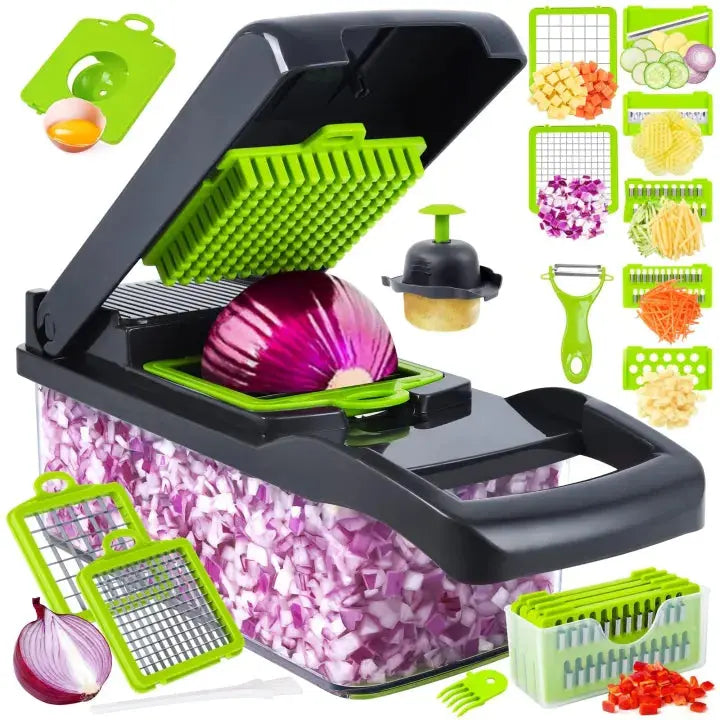 16-in-1 Multifunction Vegetable Cutter & Slicer | Premium Chopper for Kitchen image 0