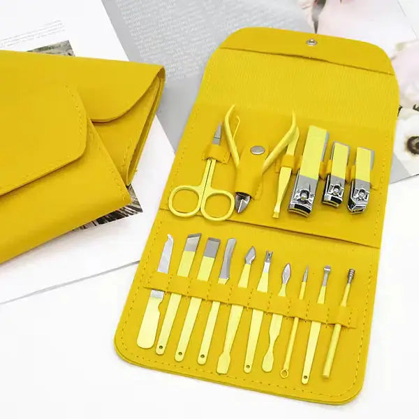 Premium 16-Piece Manicure Pedicure Set with Travel Case – Professional Nail Care Kit for Home & Travel image 0