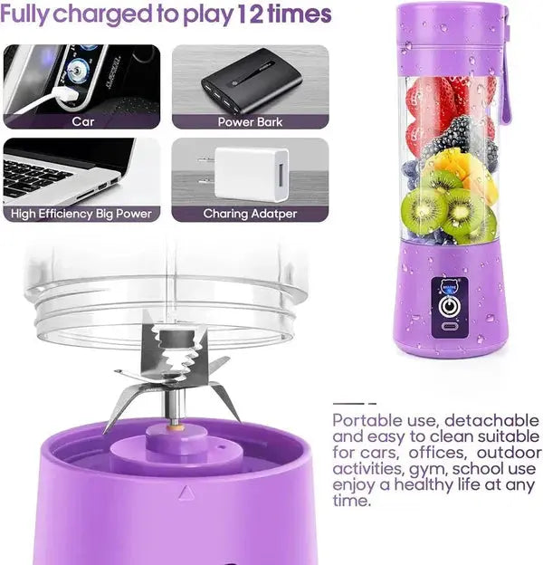 Portable Mini Juicer Machine – Fresh Smoothies Anytime, Anywhere image 5
