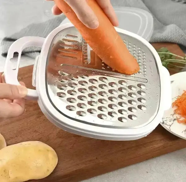 4-IN-1 Multi Grater with Case & Plastic Cover – Kitchen Slicer and Shredder image 2