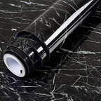 Black Marble Wallpaper Roll – Self Adhesive Waterproof PVC Wall & Countertop Sticker image 0